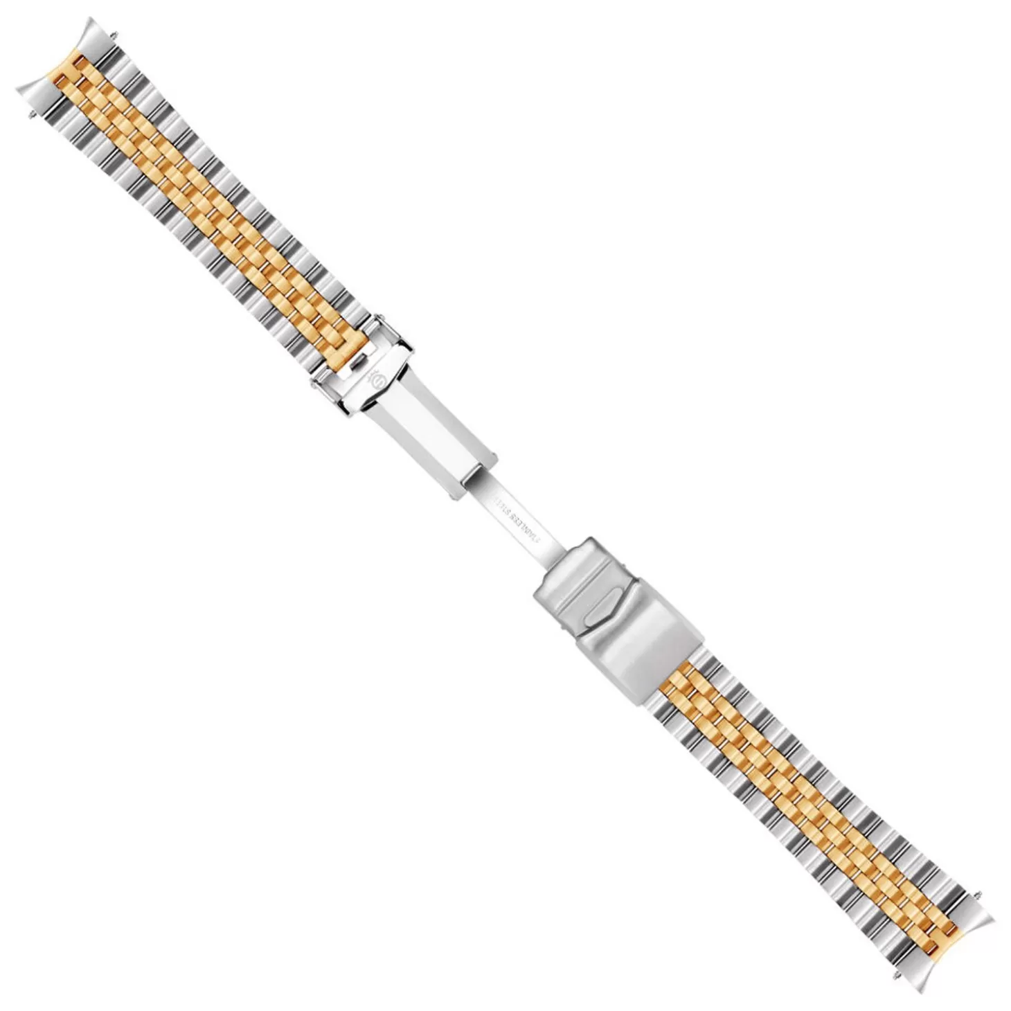 Roestvrij Stalen Armband 20X16 Mm Tweekleurig Gesatineerd 5 Schakels Voor Oceaan 39 Incl. Einde Koppelingen^Steinhart Watches Fashion