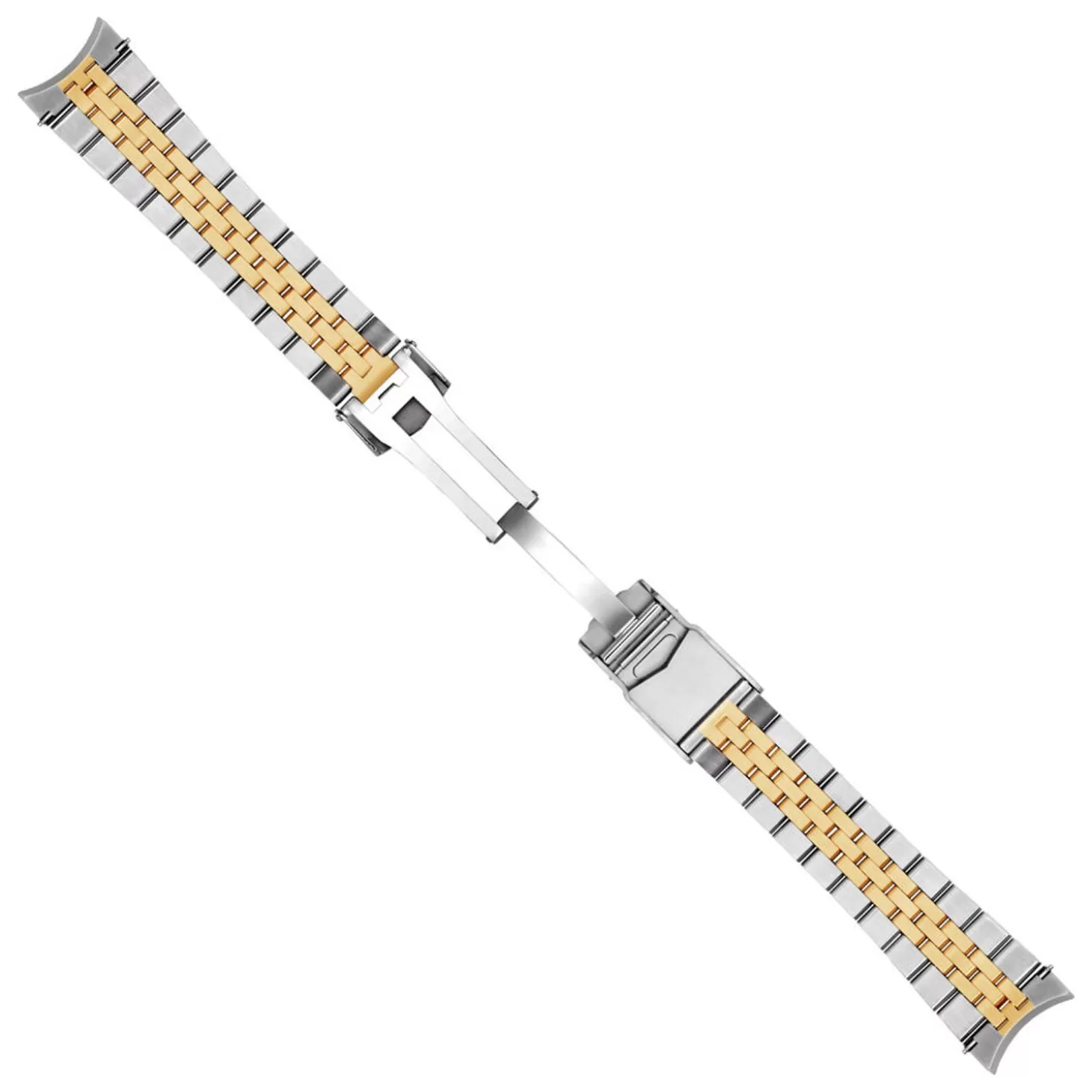Roestvrij Stalen Armband 20X16 Mm Tweekleurig Gesatineerd 5 Schakels Voor Oceaan 39 Incl. Einde Koppelingen^Steinhart Watches Fashion