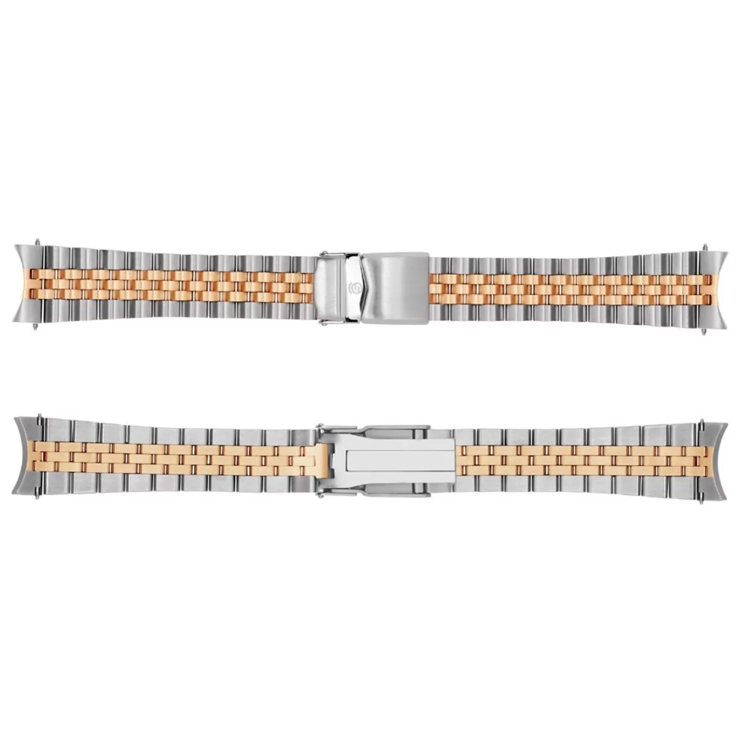 Roestvrij Stalen Armband Tweekleurig Gesatineerd 22/18 5 Lijnen Incl. Eindlinks^Steinhart Watches Flash Sale