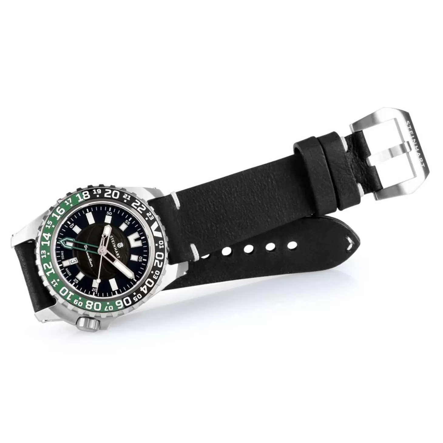 Traveller Gmt Groen Duikhorloge^Steinhart Watches Cheap